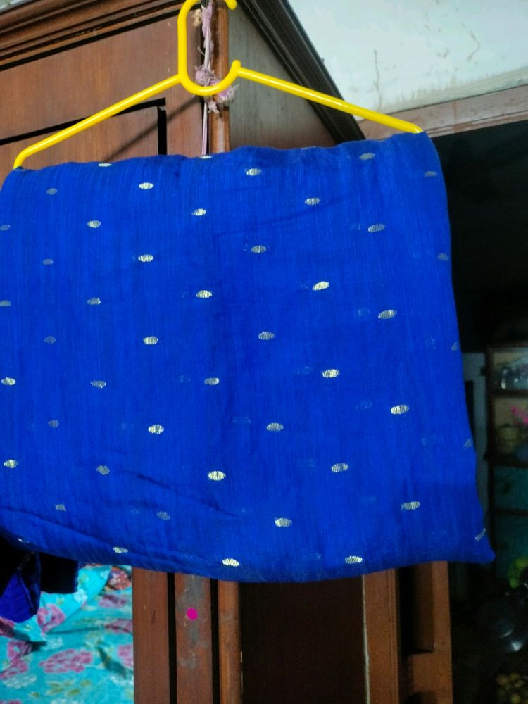 Nevy Blue Cotton Saree .