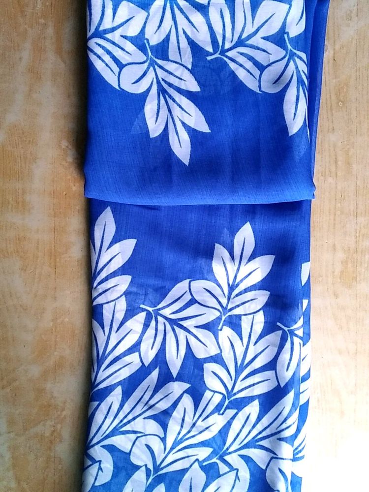 New Blue Georgette Saree