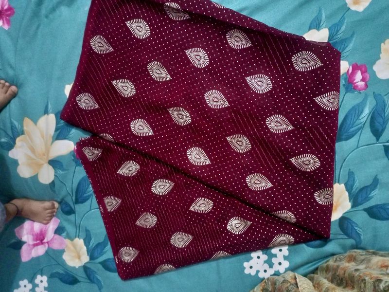 New Leaf Printed Saree