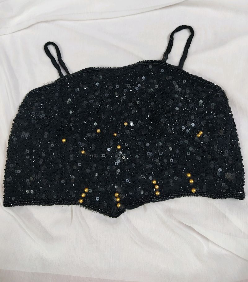 Sexy Sequins Crop Top Cum Bustier