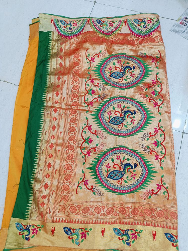 Paithani Semi Silk In Good Condition