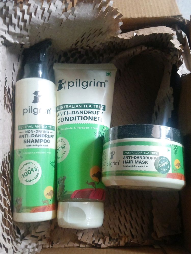 Pilgrim Shampoo, Conditioner And Hair Mask Kit