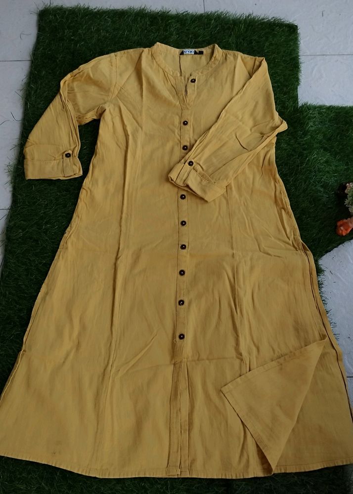 Mustard Colour Kurta For Women.