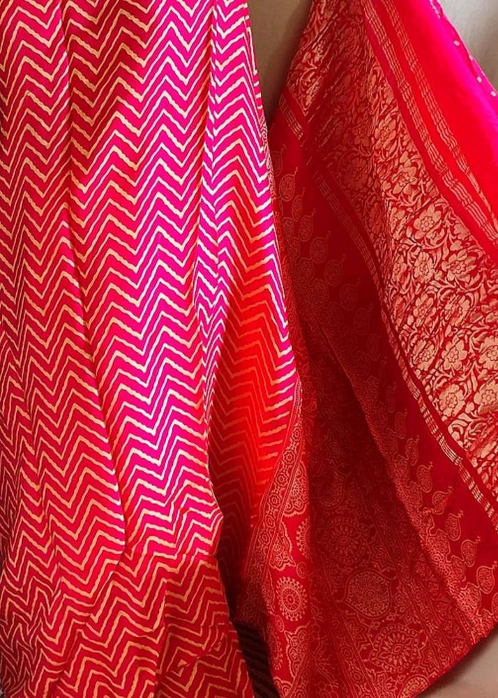 New Without Tag Ajrakh Modal Silk Zari Pallu Saree