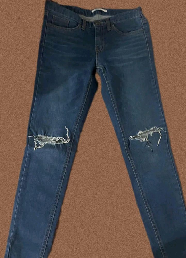 Women Navy Blue Jeans