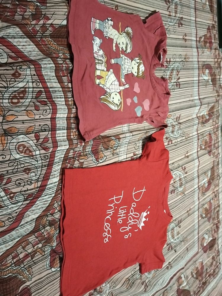 Combo Of Two T Shirts For Baby Girl