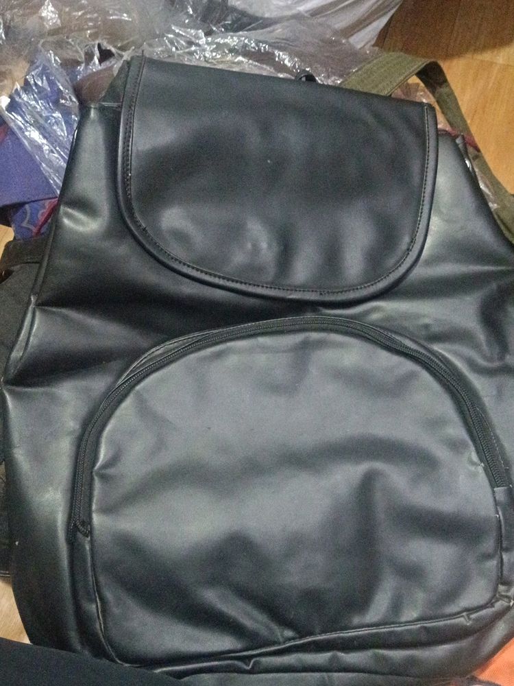 Black Leather Bag New