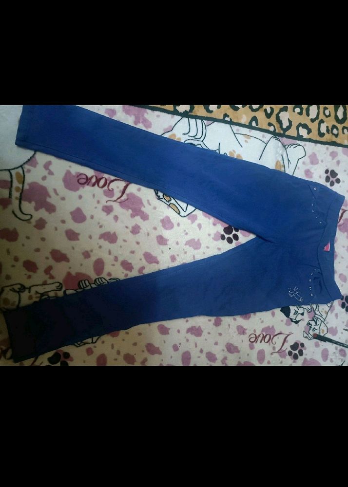Blue Smart Trouser Pant For 6-7 Years Old Girl