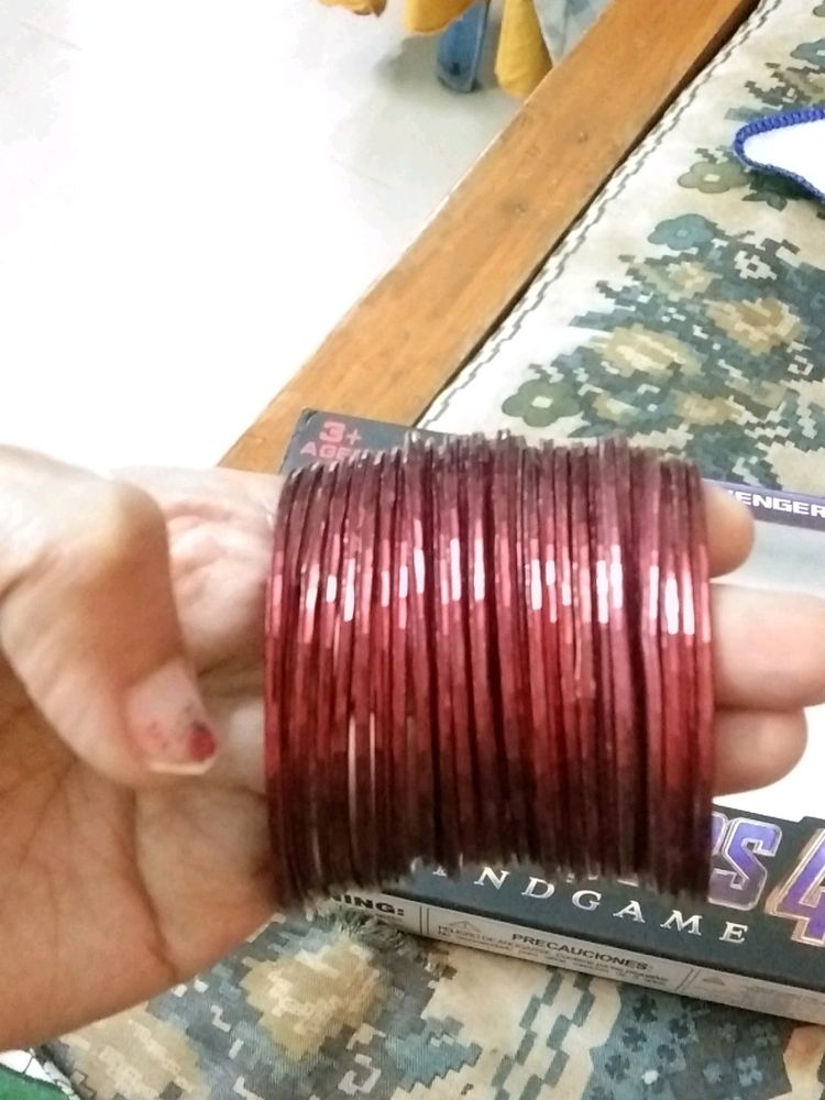 🔥💥Price Drop🎉 Save 🎀More ✨Offer🎁 #maroon #bangles #size2.4 #grabfast #grab #now Grab Now Nice Durable Maroon Metal Bangles Total Quantity 40 Pieces...  Hurry