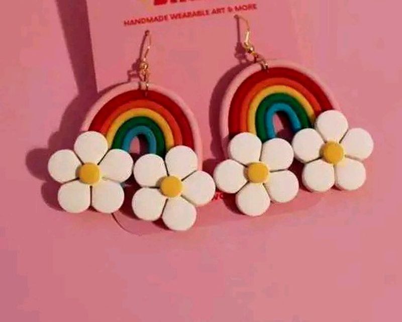 Clay Flower Earring No 20