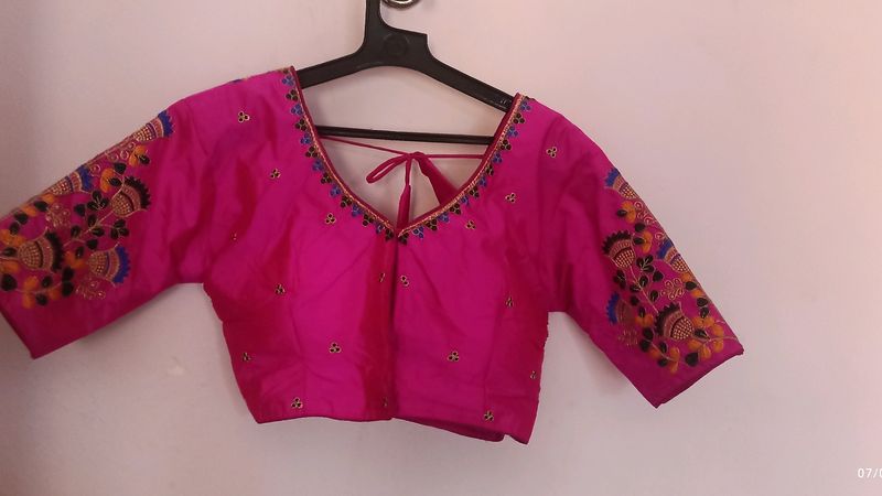 Pink Embroidery Blouse