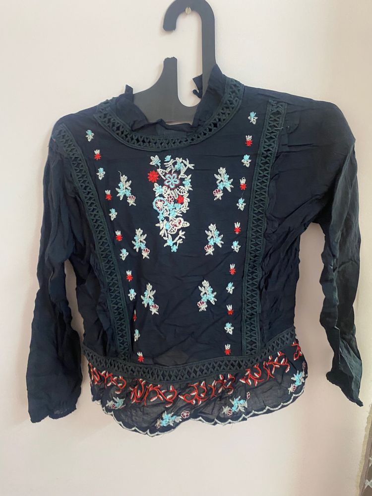 Embroidered Classy Top