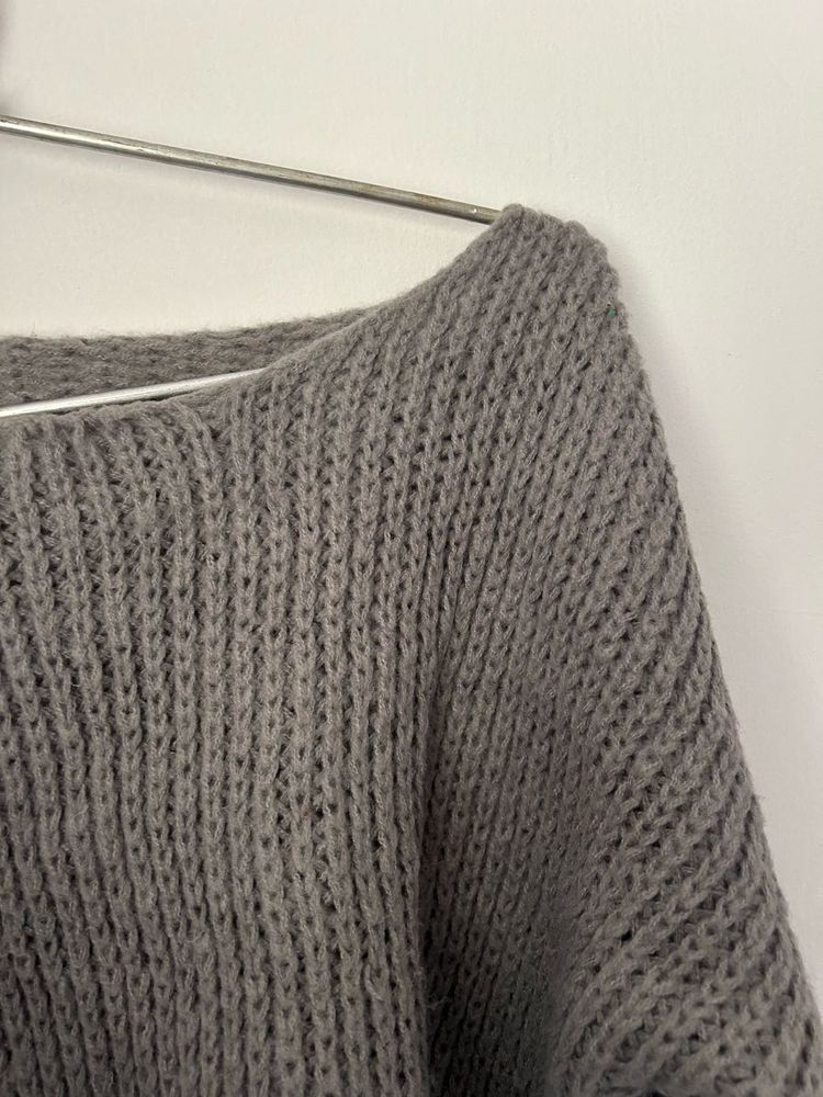 Grey Knitting Sweater