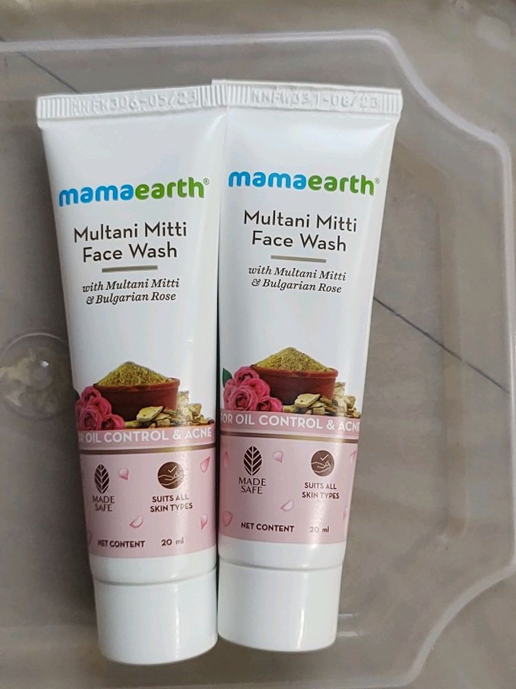 Pack Of 2 Mamaearth Multani Mitti Mini Facewash