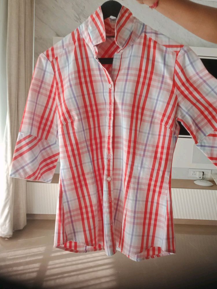 Fixed Price White And Red striped Shirt