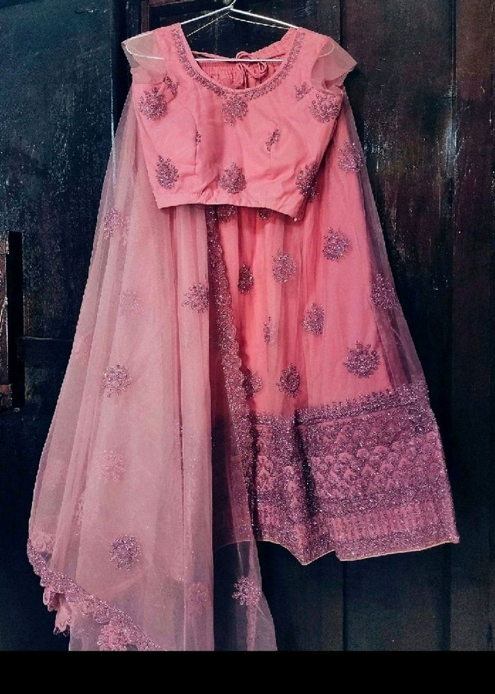 Beautiful Grand Onion Pink Wedding Lehenga Choli