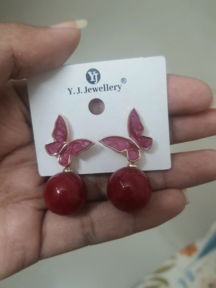 Red Butterfly Earrings