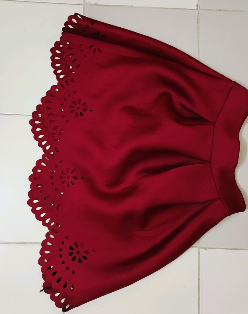 Red Velvet Party Skirt