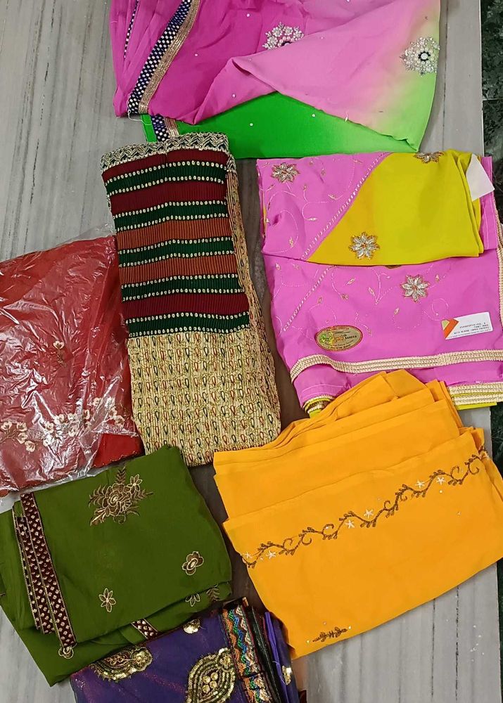 Very Pretty Lovely Coloured Chiffon Sarees.