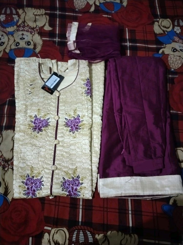 3piece Set Party Wear Kurti Se