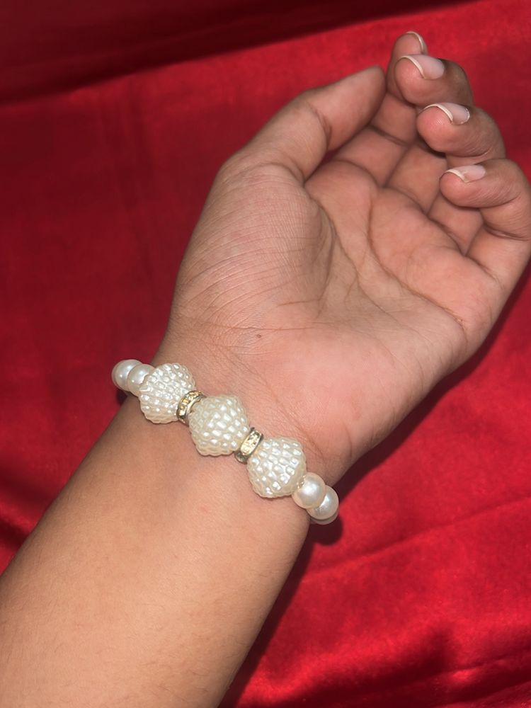 White Bead Bracelet