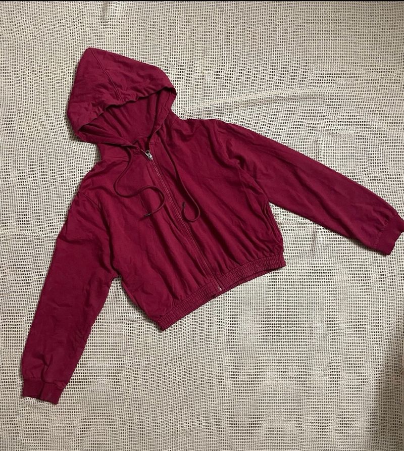 Red Zip Up Pullover