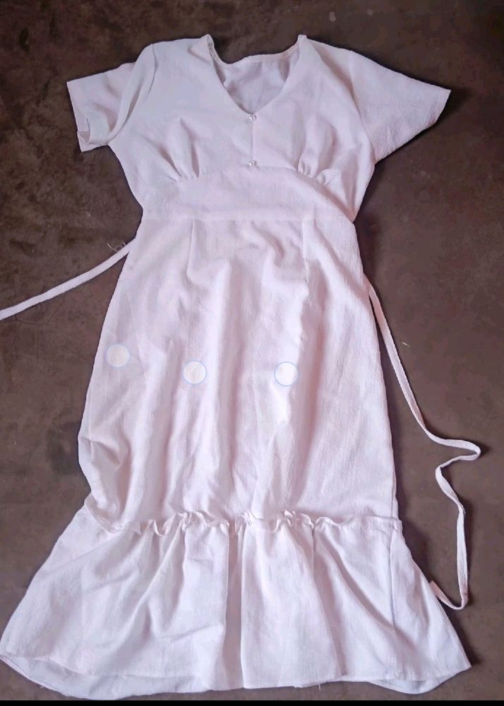 Dress Or Frock White Colour