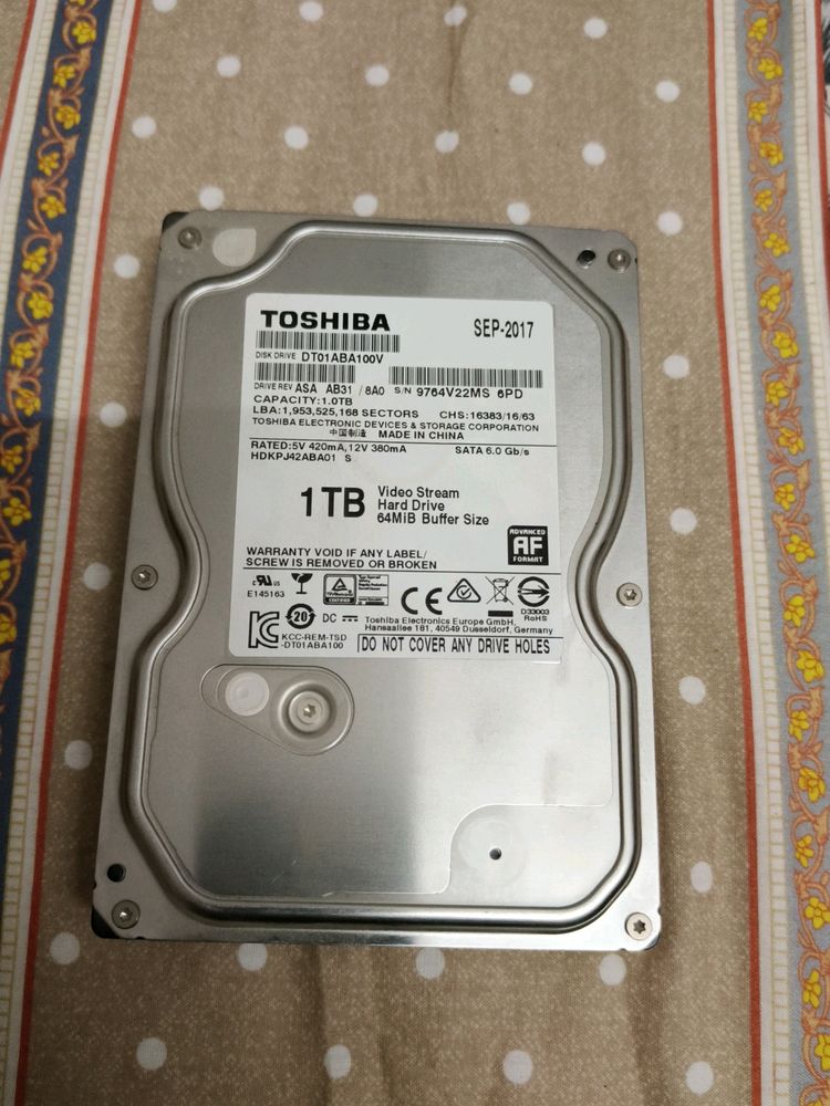 Toshiba Surveillance Hard Drive 1 TB