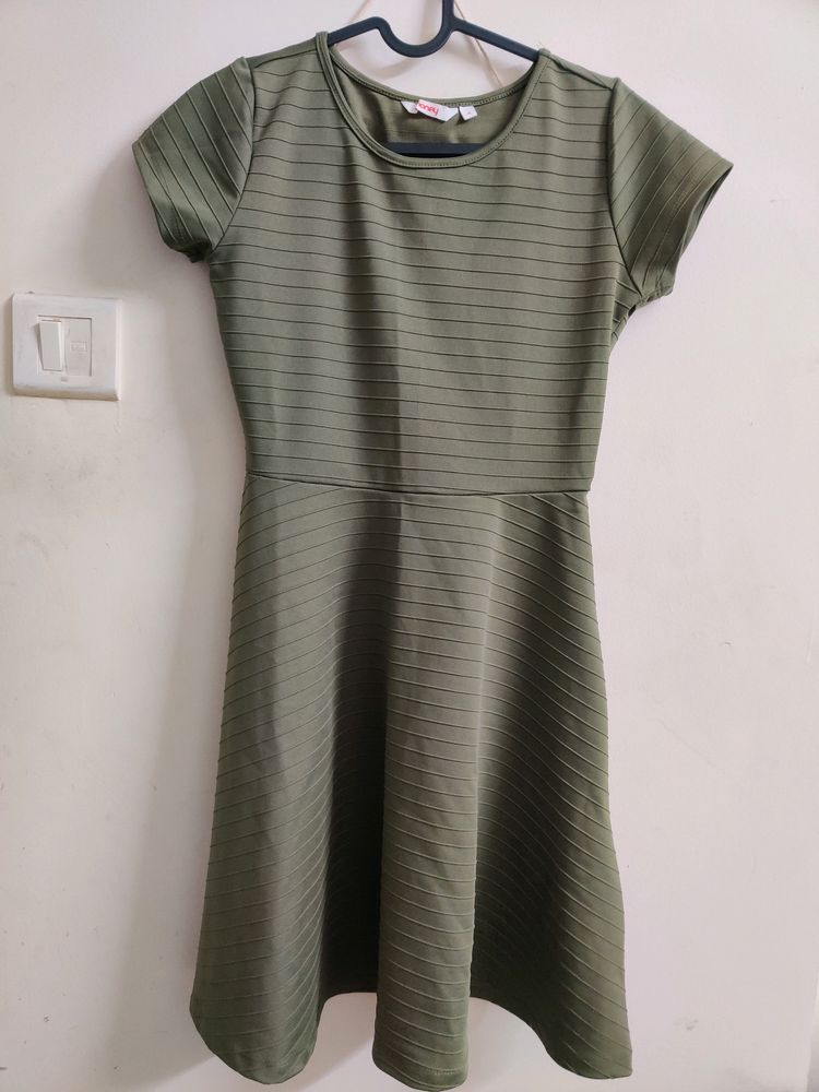 Olive Green Dress By Honey Pantaloons