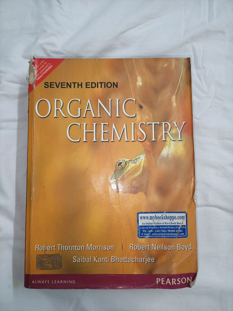 Organic Chemistry By Morrison, Boyd And Bhattachar