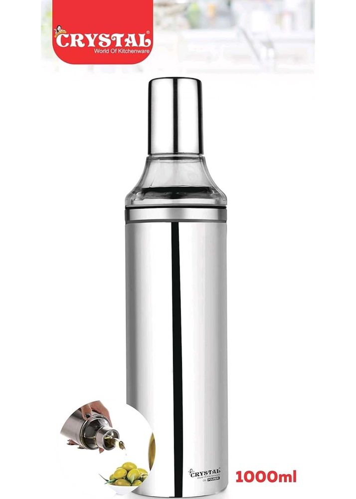 Crystal Stainless Steel Oil Pourer/Dispenser,1 Ltr