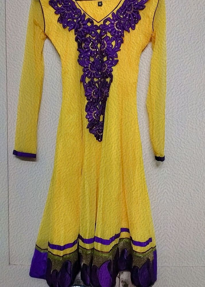 Yellow Anarkali