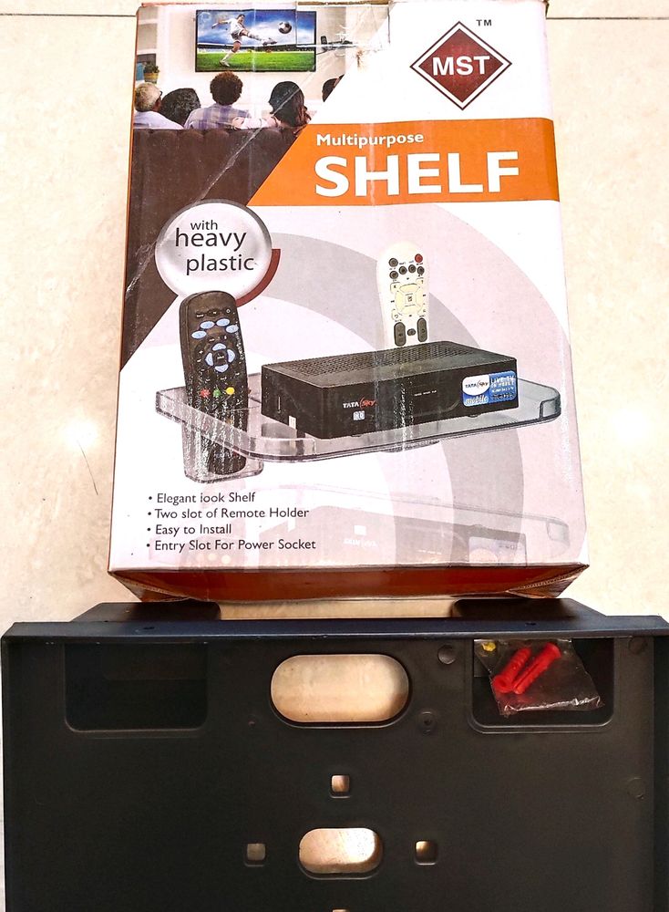 Tv Setup Box Shelf For Home Decor With Heavy Duty