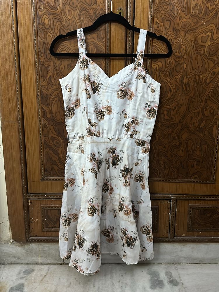 Off White Floral Dress