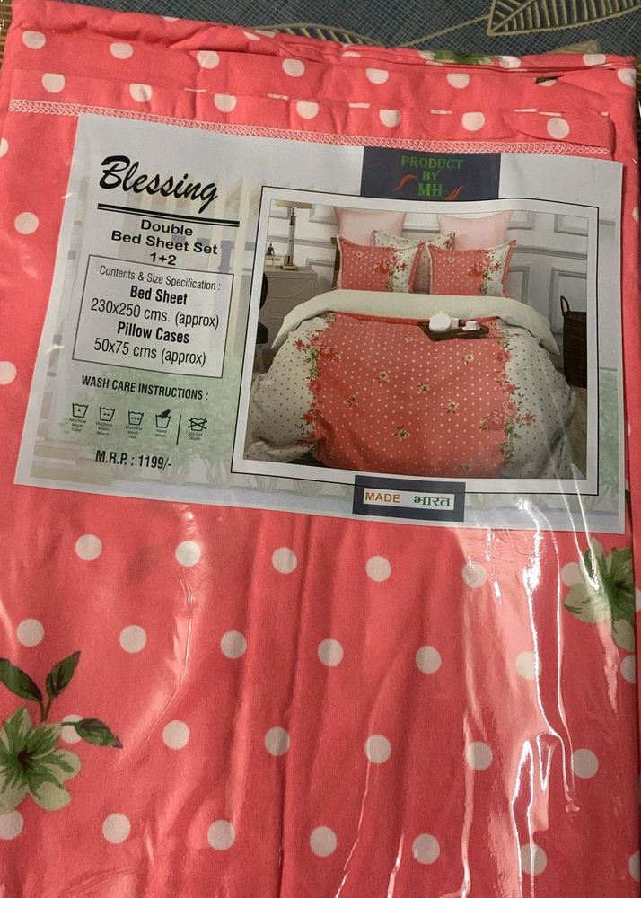 Combo Double bed Sheet With Pillow Cover