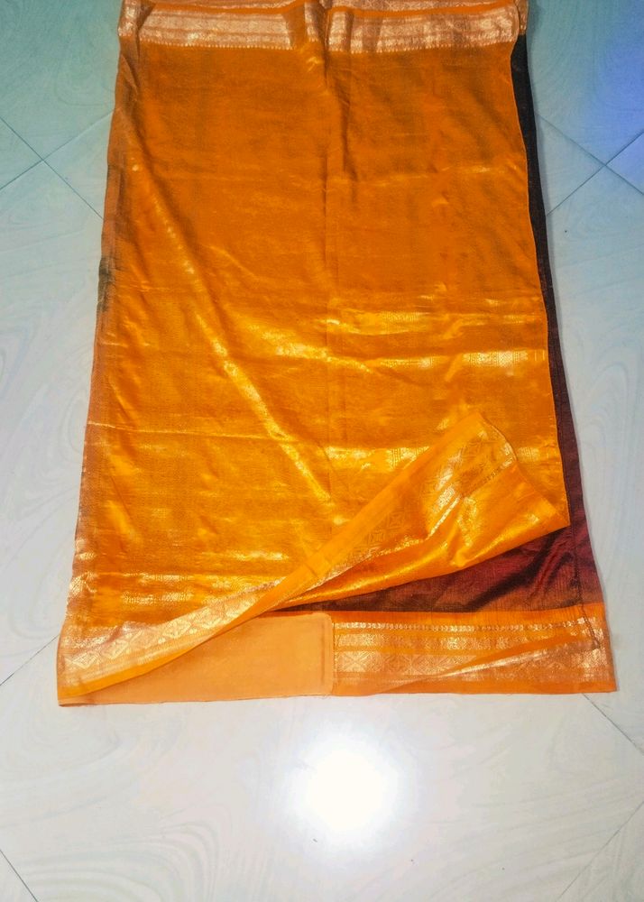 Maroon Colour Pure Gadwal Saree