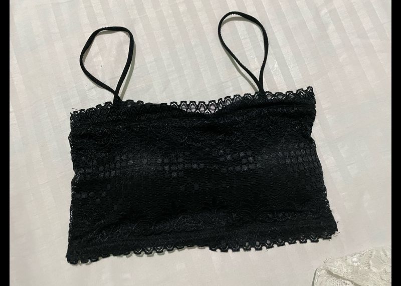 Black Color Paded Bra Tops