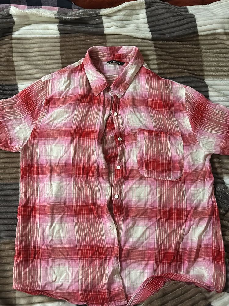 Pink Flannel Shirt Used For Only 3 Months