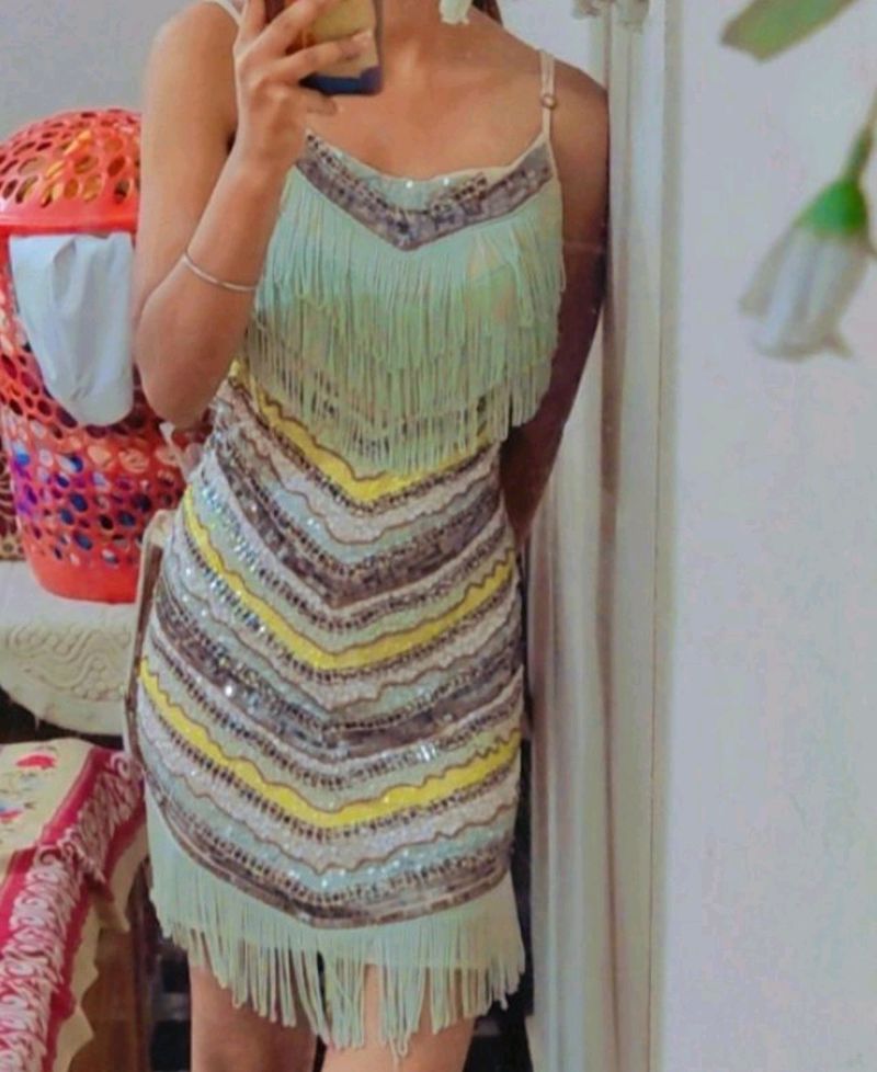 Beaded Short Dress