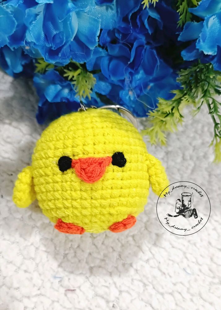 Amigurumi Chick Keychain