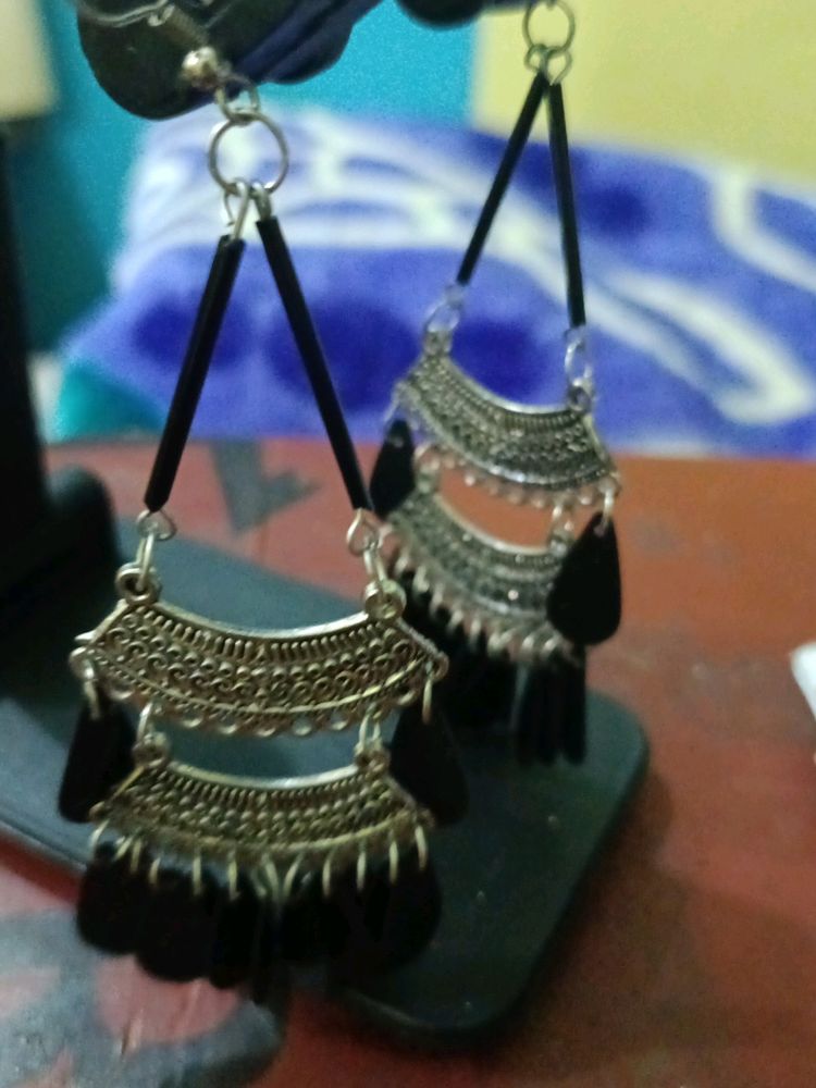 Black jaipuri Earrings