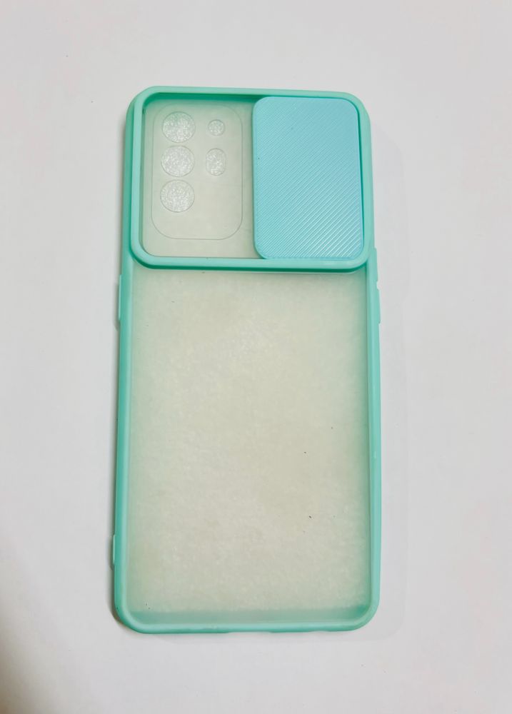 Pastel Green Shutter Case For Oppo F19 Pro +