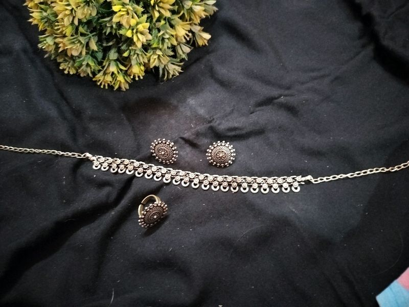 Oxidised Necklace Set