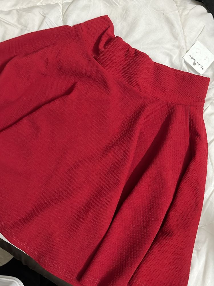 Red Tennis Skirt