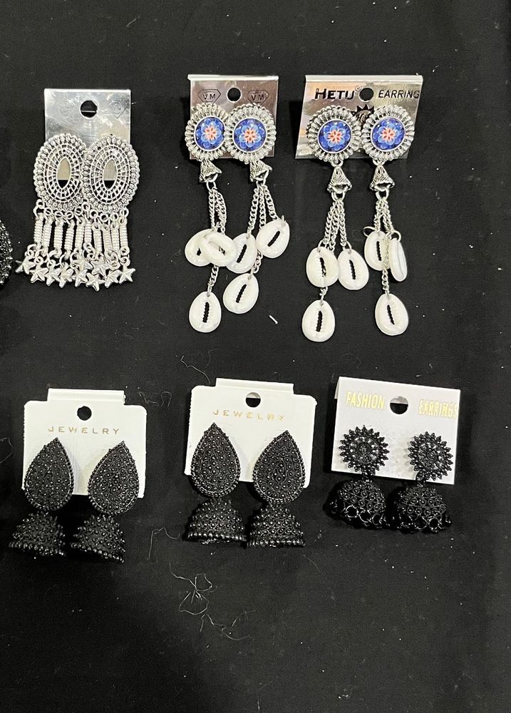 Pack Of 6 Ethnic Earrings