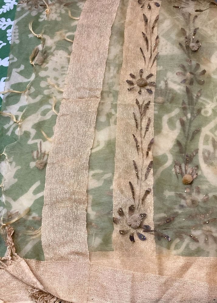 Duppata New Beige Cream