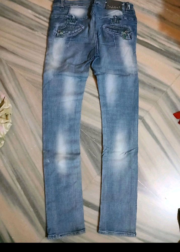 Men Jeans, 32 Size, Branded Jeans, Blue Denim