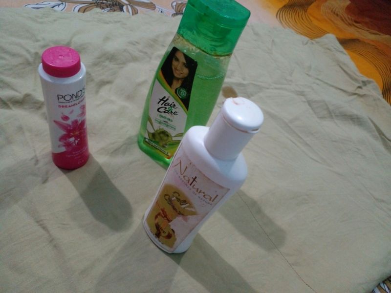 Hair Oil   Talcum Power  and  Cleanser