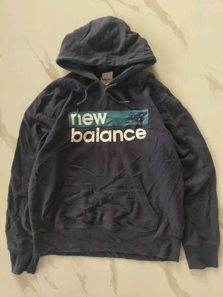 NEW BALANCE HOODIE UPPER NAVY BLUE