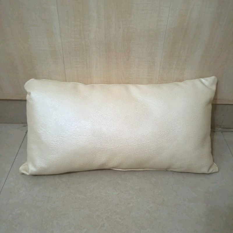 Ivory Off White Leather Cushions